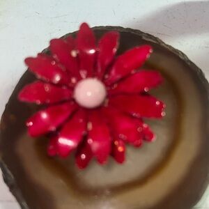 Enamel Flower Brooch